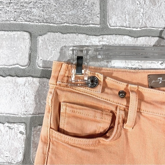 7 For All Mankind Luxe Vintage Tab High Waist Slim Kick Cut Hem Jeans Size 25 - Picture 9 of 12